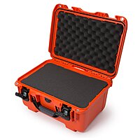 NANUK 918 Lightweight NK-7 Resin Waterproof Protective Case With Foam, Black Cubed Foam Orange