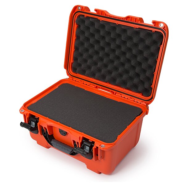 NANUK 918 Lightweight NK-7 Resin Waterproof Protective Case With Foam, Black Cubed Foam Orange