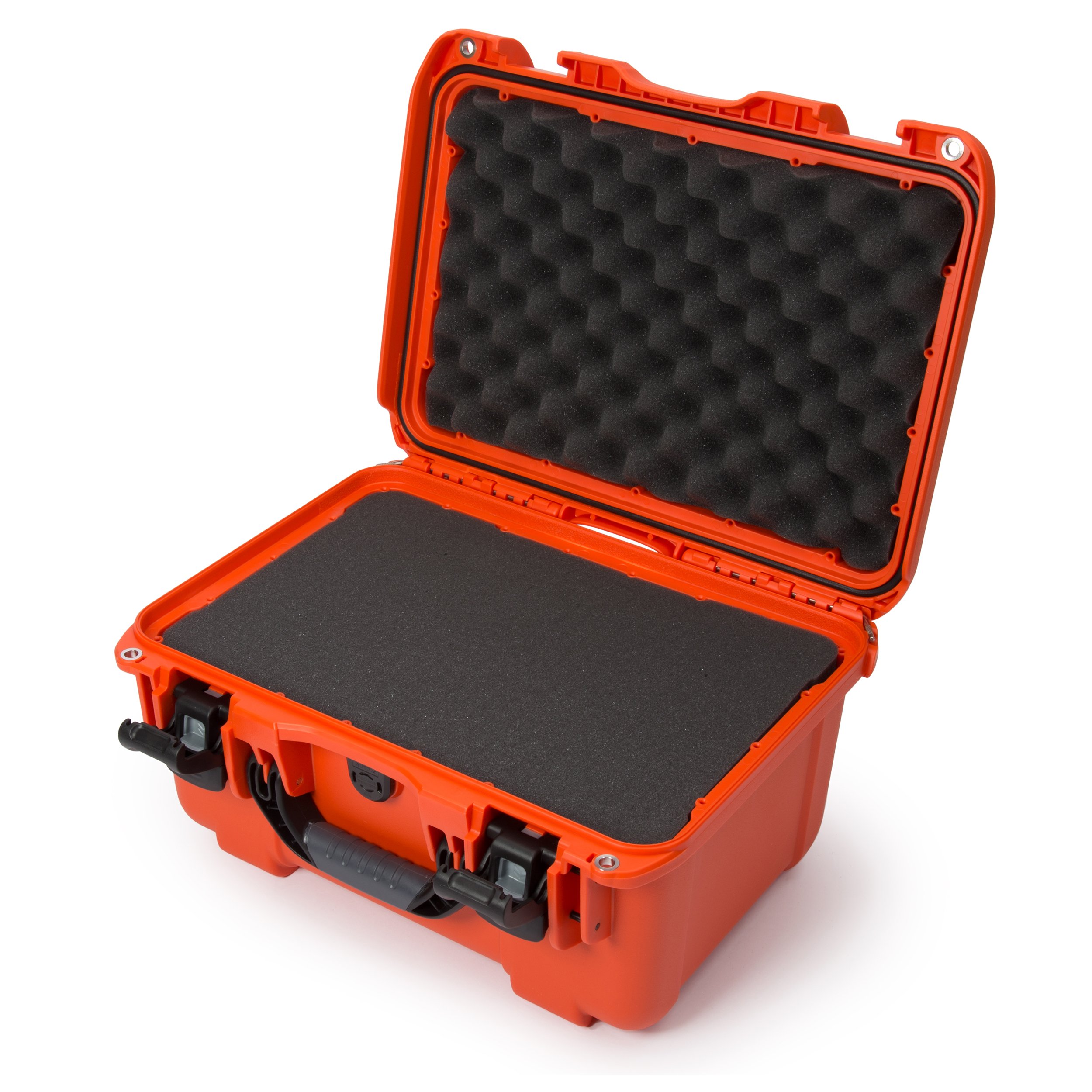 NANUK 918 Lightweight NK-7 Resin Waterproof Protective Case With Foam, Black Cubed Foam Orange