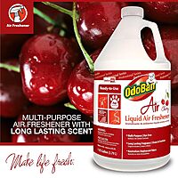 OdoBan Professional Series Ready-to-Use Air Cherry Liquid Air Freshener, Made in the USA, Cherry Scent, 1 Gallon
