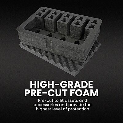 NANUK 925 Hard Case with Custom Foam Insert for 4 UP Sporting Gear & Accessories - IP67 Waterproof Storage, Short Hunting Gear Made in North America - Small (17" x 11.8" x 6.4") Olive