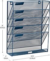 Mind Reader 5-Tier Vertical File Holder, Desktop Organizer, Wall Mount