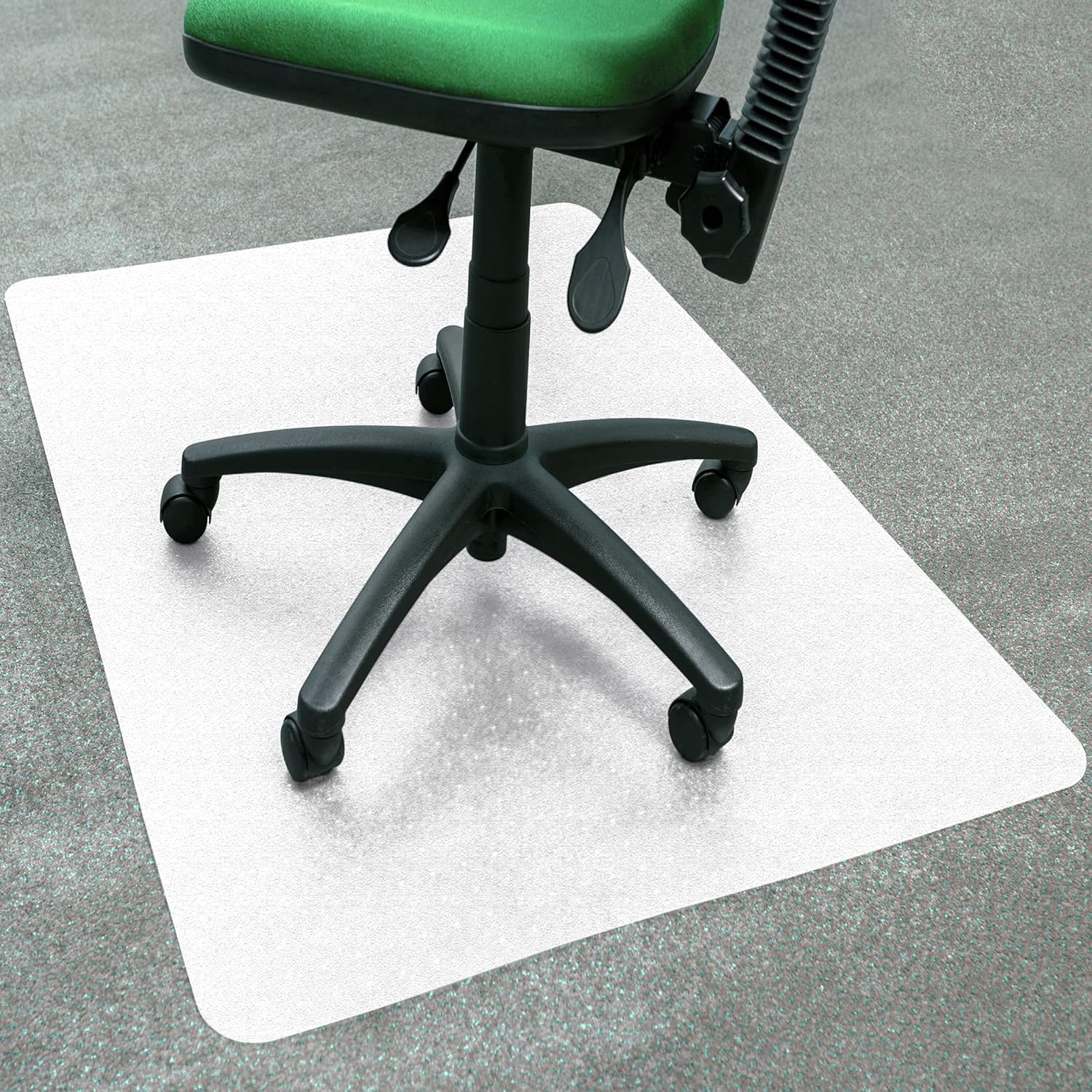 FLOORTEX Polypropylene Rectangular Chair Mat for Low-Pile Carpets