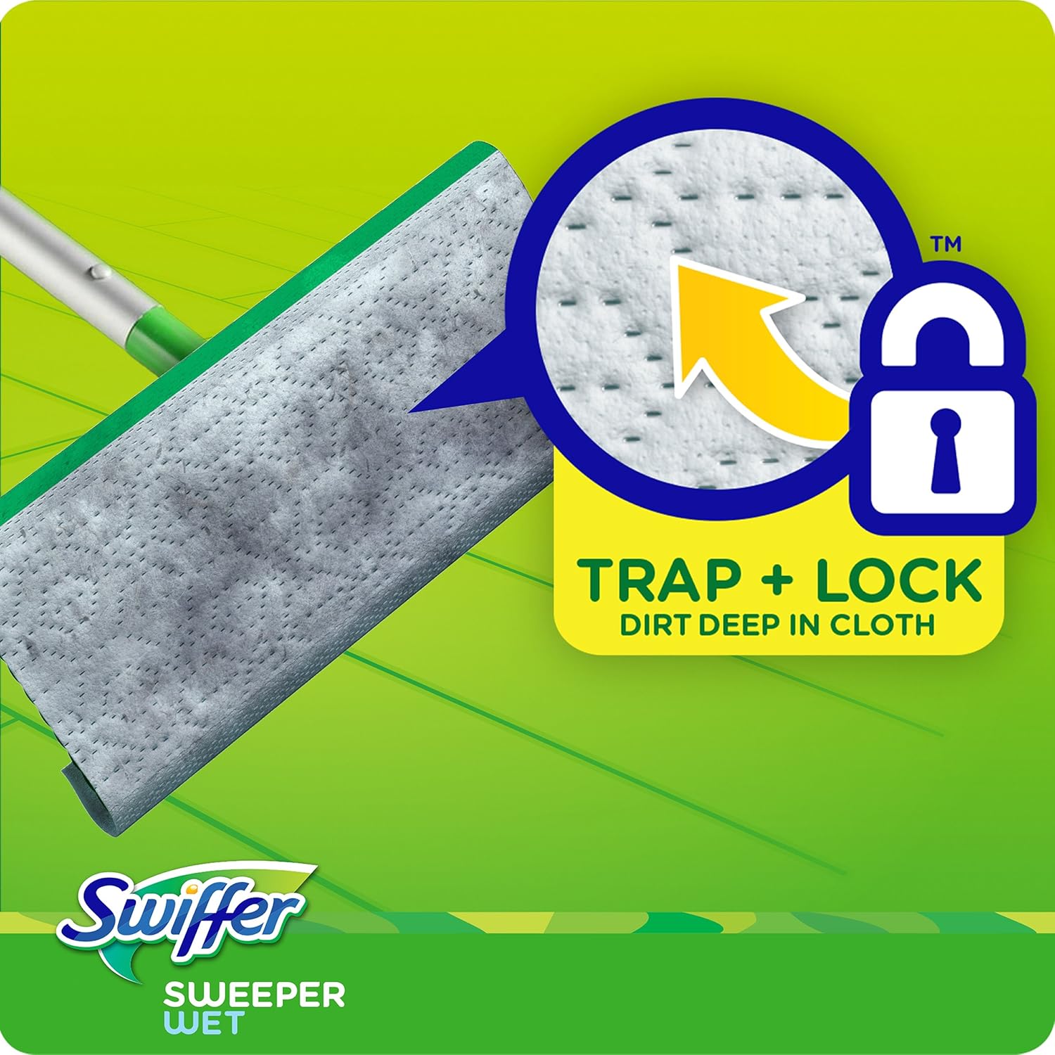Swiffer Sweeper Wet Mopping Pad Refills for Floor Mop Open Window Fresh Scent 12 Count(Pack of 6)
