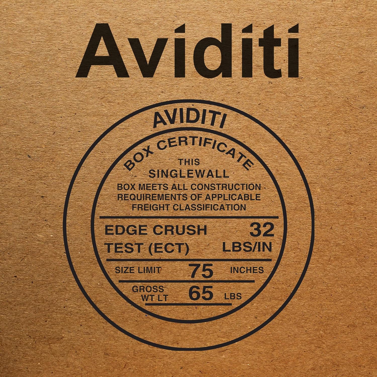 Aviditi Single-Wall Deluxe Corrugated Packing Box, 24" L x 24" W x 24" H, Kraft, Bundle of 10 (242424DPB) Deluxe Packing