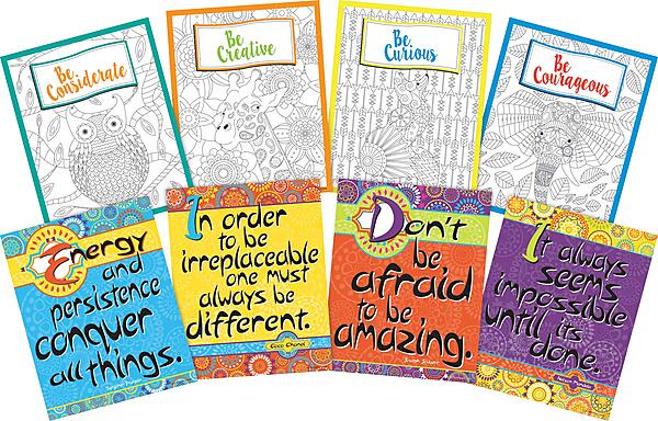 Barker Creek Art Prints Set of 8, Be Courageous, Inspirational Art Prints with a Self Empowering Theme, 8" x 10", Suitable for Framing, Set of 8 (4190)