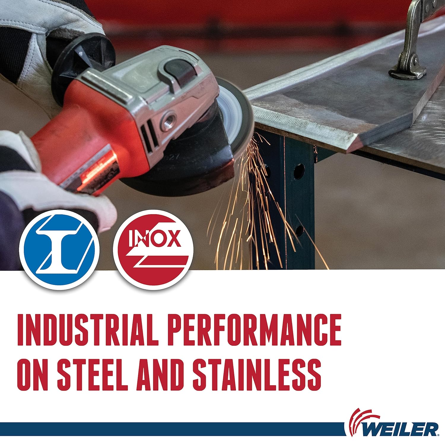 Weiler 51119 4-1/2" Tiger Paw Abrasive Flap Disc, Angled (Ty29), Phenolic Backing, 40Z