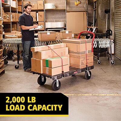 RUBBERMAID COMMERCIAL Heavy-Duty Platform Truck 24 x 48