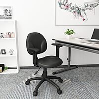Boss Office Products Dimond Task Chair with Adjustable Arms in Black