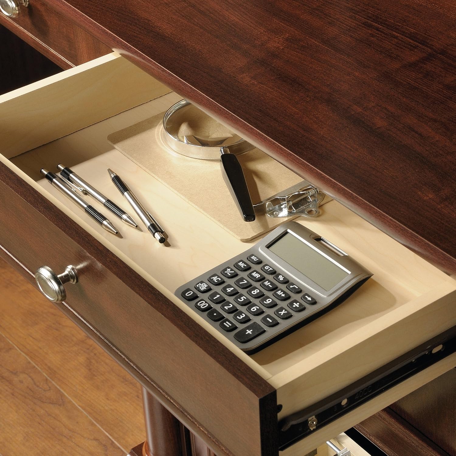 Sauder Palladia Computer Desk with Hutch, Home Office Desk