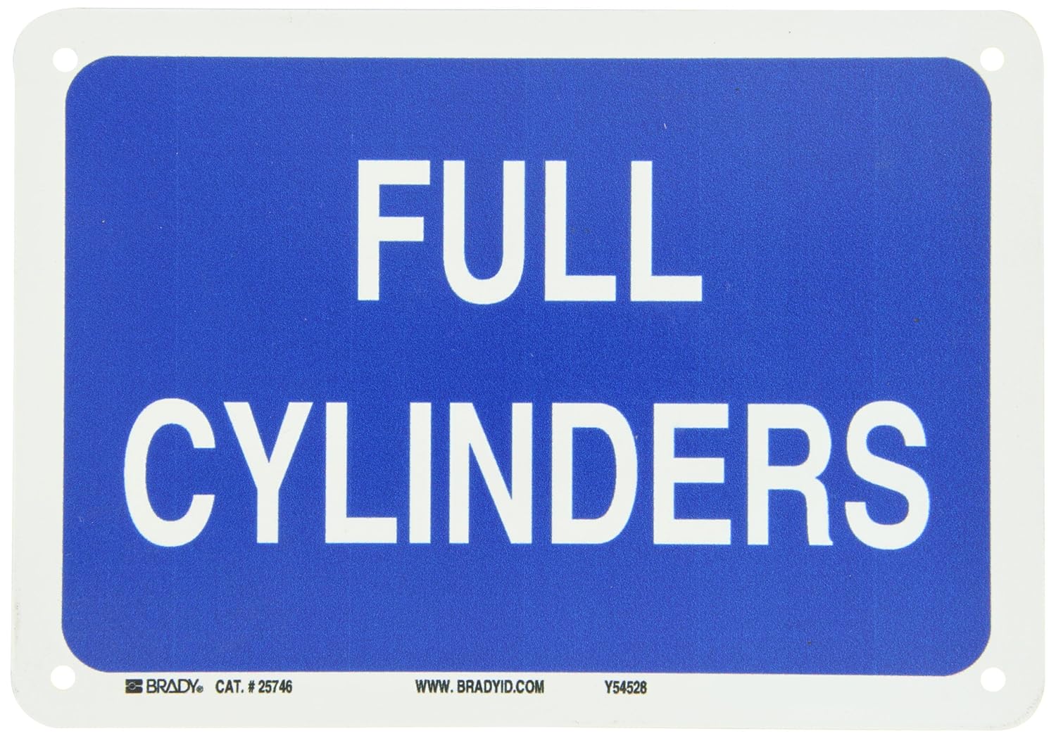 Brady 25746 10" Width x 7" Height B-401 Plastic, White on Blue Chemical and Hazardous Materials Sign