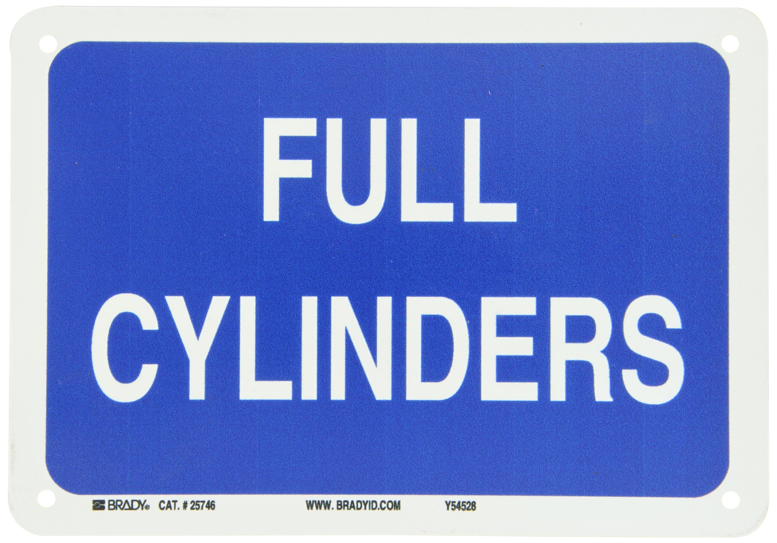 Brady 25746 10" Width x 7" Height B-401 Plastic, White on Blue Chemical and Hazardous Materials Sign