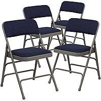 Flash Furniture Hercules Series Upholstered Metal Folding Chairs