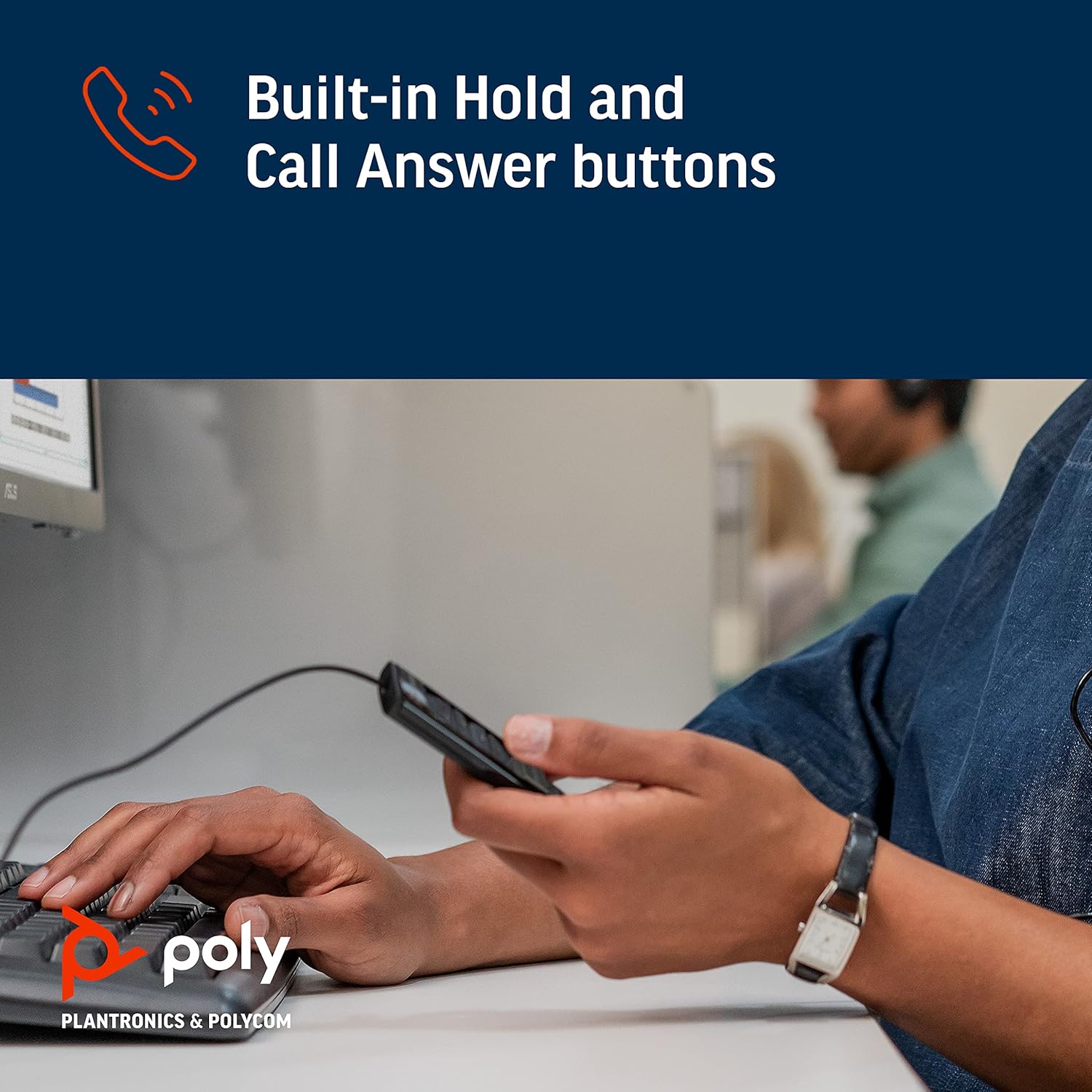 Poly - EncorePro 515 USB-A and USB-C USB Headset (Plantronics) - Cloud System Updates - Acoustic Hearing Protection