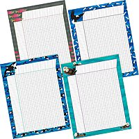 Barker Creek Incentive Chart Set of 4, Sea & Sky, 4 Coordinating Incentive Charts Featuring Orcas, Eagles, Otters, and Salmon, Charts Measure 17" x 22" (500)