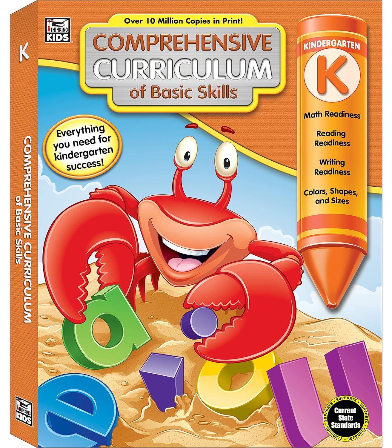 Comprehensive Curriculum of Basic Skills Kindergarten Workbooks All Subjects, Kindergarten Math, Reading Comprehension