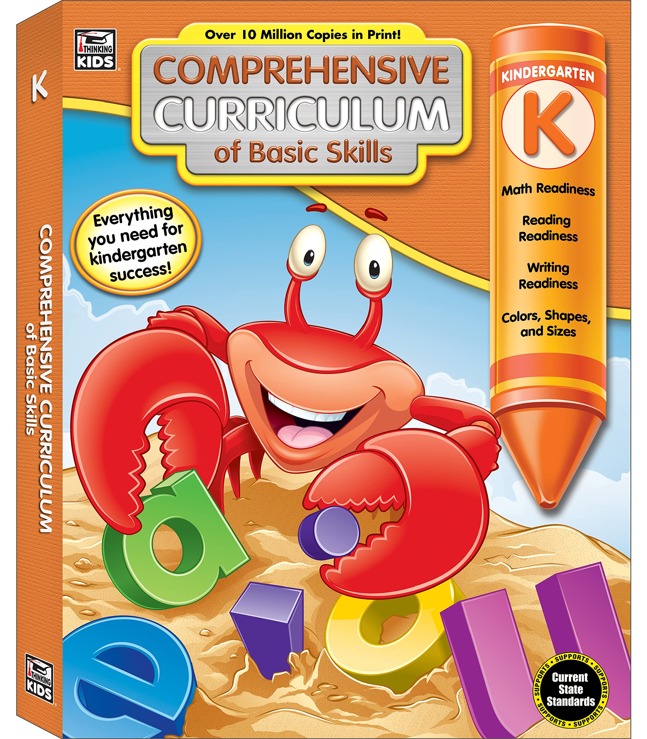 Comprehensive Curriculum of Basic Skills Kindergarten Workbooks All Subjects, Kindergarten Math, Reading Comprehension