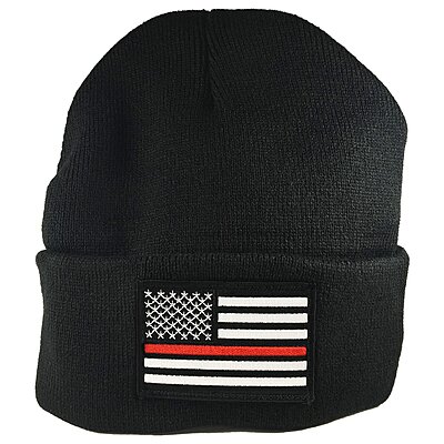 THIN LINE TACTICAL Thin Red Line Flag Embroidered Beanie