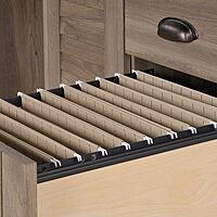 Sauder Harbor View Home Office Computer Desk with Hutch and Keyboard Tray