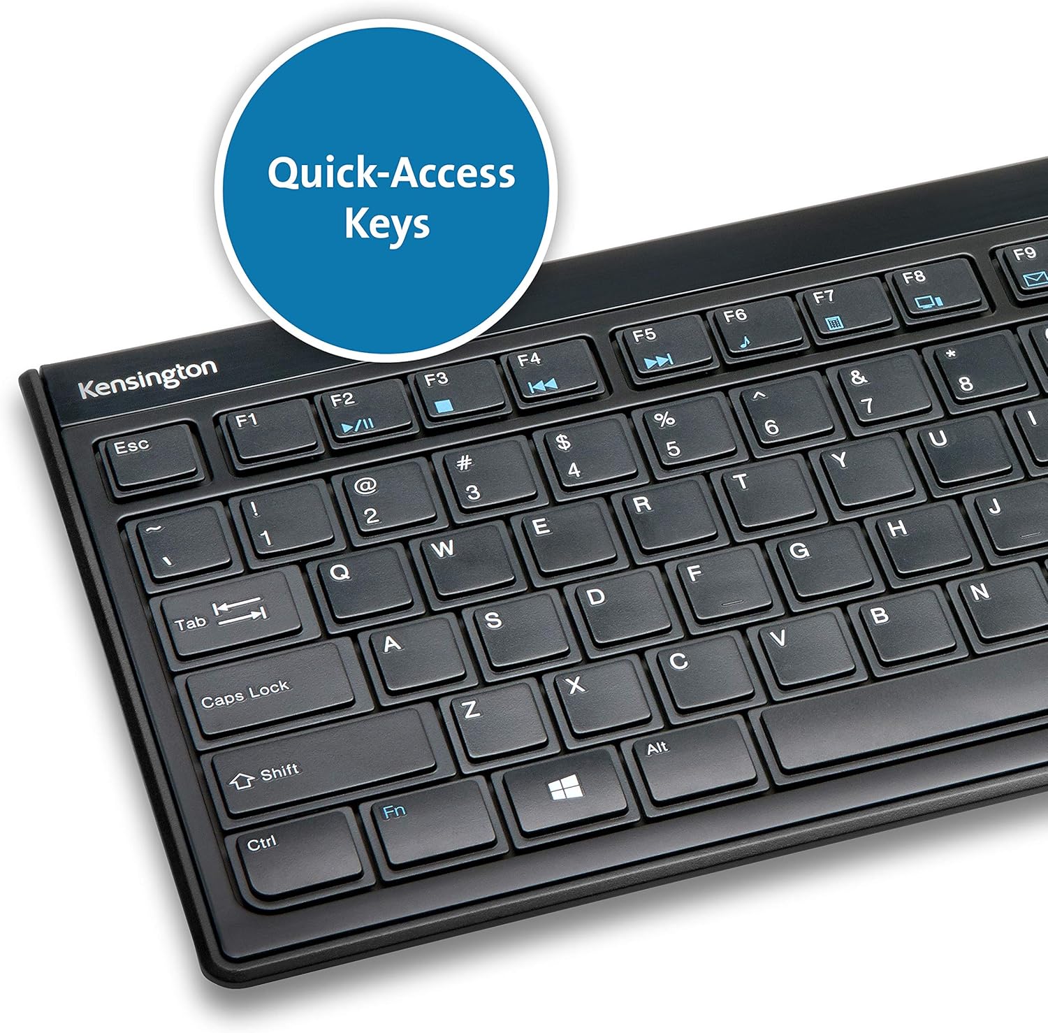 Kensington Slim Type Wireless Quiet Keyboard (K72344US), Black