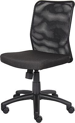 Boss Office Products Budget Mesh Task Chair without Arms in Black