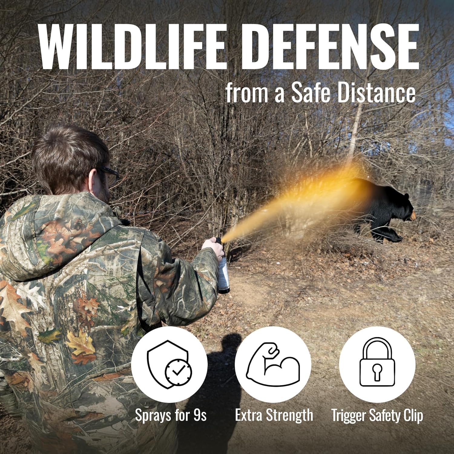 Mace Brand Guard Alaska Bear Deterrent Self Defense Spray, 9.17 oz, 20 Feet Range, Max Strength 20% OC Wildlife Safe Formula