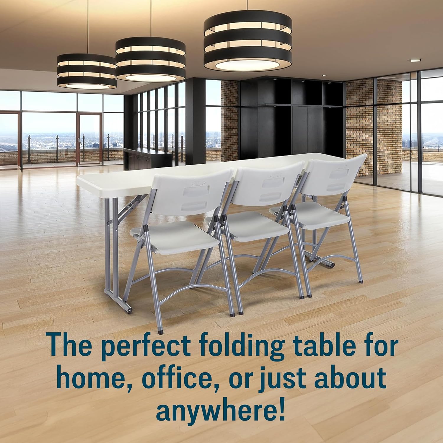 Seminar Folding Table by National Public Seating – Portable Heavy-Duty Foldable Table for Indoor/Outdoor Use
