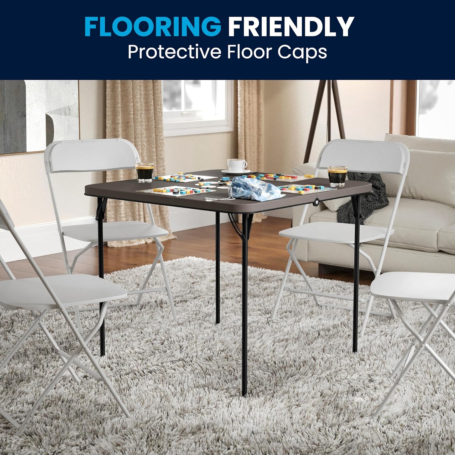 Flash Furniture Square Plastic Folding Event Table