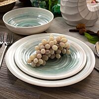 Elama 12-Piece Lightweight Melamine Dinnerware Set