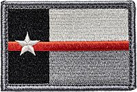 5.11 Tactical Patch - Texas Thin Red Line Patch, Hook-Back Adhesion, Laser-Cut to Size, Red, Style 81612