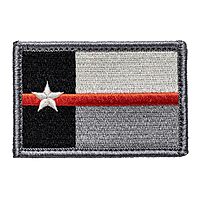 5.11 Tactical Patch - Texas Thin Red Line Patch, Hook-Back Adhesion, Laser-Cut to Size, Red, Style 81612