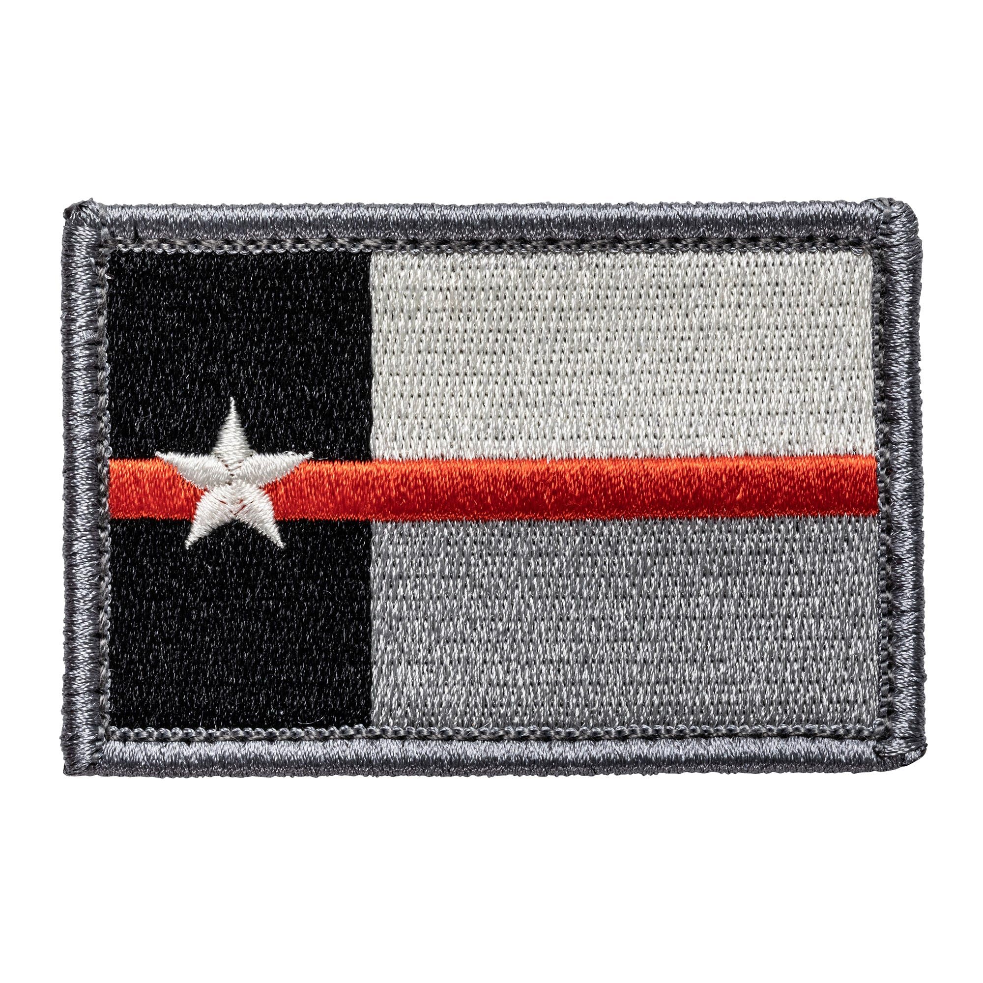 5.11 Tactical Patch - Texas Thin Red Line Patch, Hook-Back Adhesion, Laser-Cut to Size, Red, Style 81612