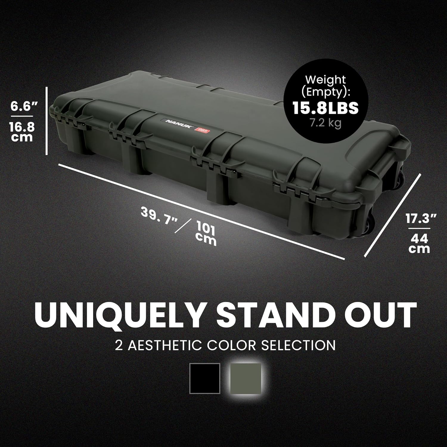 NANUK 985 Hard Case with Wheels & Customizable Foam Insert