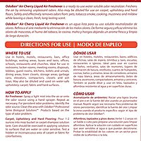 OdoBan Professional Series Ready-to-Use Air Cherry Liquid Air Freshener, Made in the USA, Cherry Scent, 1 Gallon