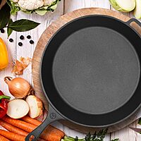 COMMERCIAL CHEF Pre-Seasoned Cast Iron Skillets