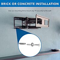 Mount-It! Universal TV Mounting Hardware Kit, Lag Screw and Drill Bit Set Includes Screws, Washers, Fischer Anchors