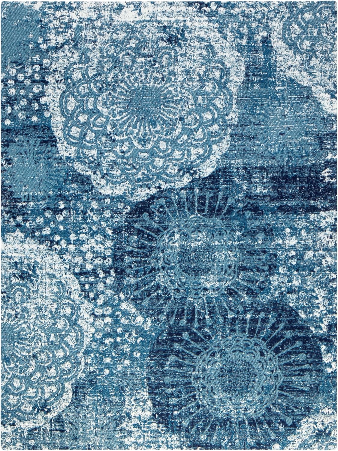 Anji Mountain Rug'd Office Chair Mat for Carpet & Hardwood Floor - Jacquard Woven Top, Anti-Slip Backing, Low Pile