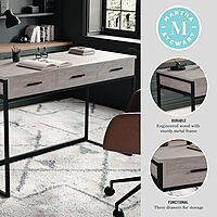 Martha Stewart Ollie Home Office Desk with 3 Drawers