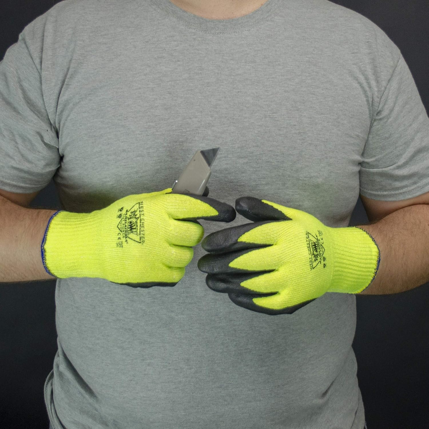 West Chester HVG710SNF Barracuda A8 Cut Resistant Gloves – [Pack of 12], X-Large, HPPE Gloves with Microfoam Nitrile Coating