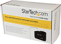 StarTech.com 2 Port USB VGA KVM Switch - Single VGA - Hot-Key & Audio Support - 2048x1536 @60Hz KVM Switch