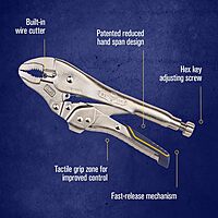 Irwin Tools IRWIN VISE-GRIP Locking Pliers, Fast Release, Curved Jaw with Wire Cutter, 10-Inch (IRHT82578) NEW