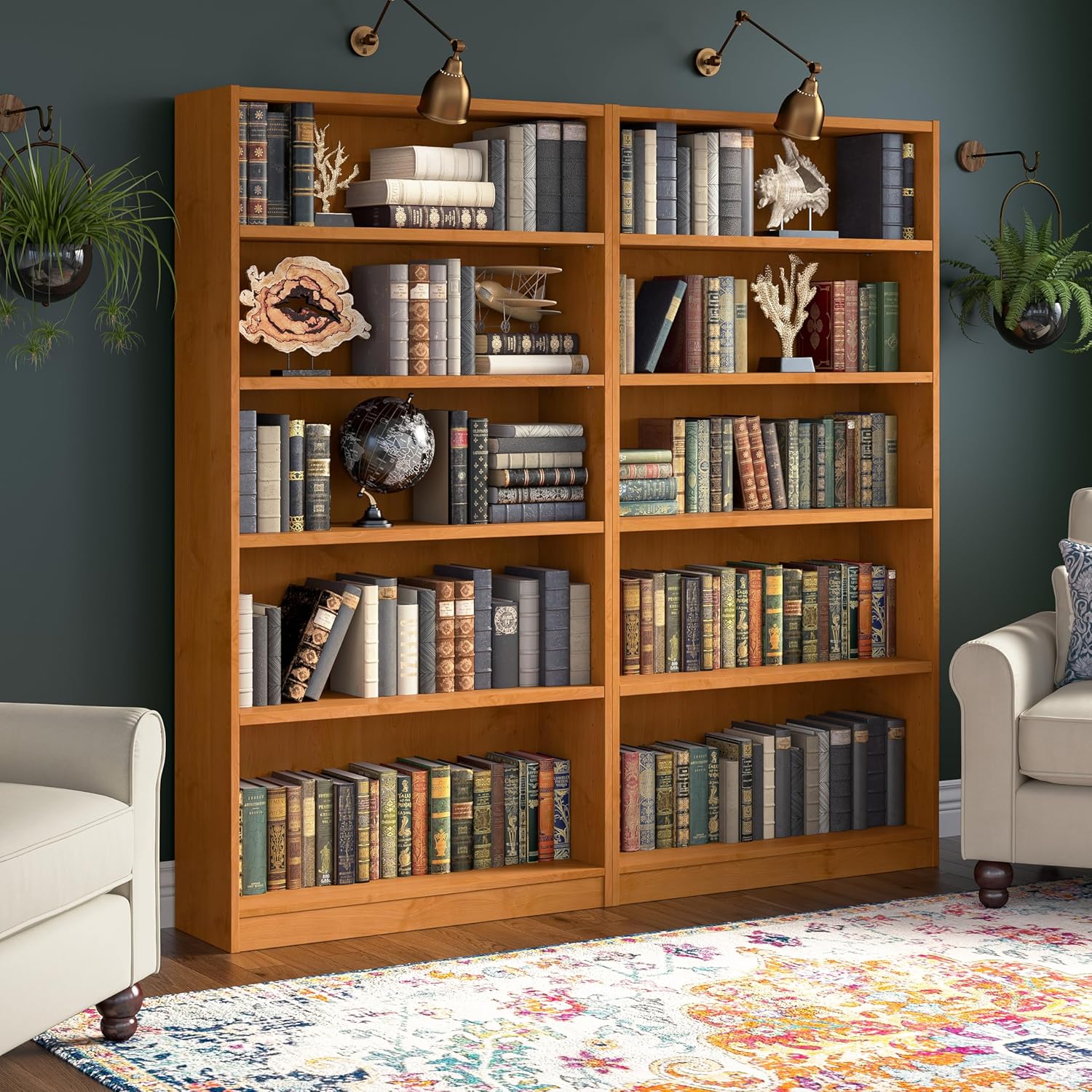 Bush Furniture Universal Bookcase - Storage and Display Bookshelf for Home or Office