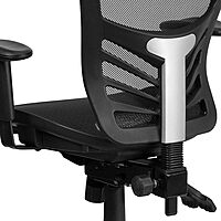 Flash Furniture Nicholas Mid-Back Transparent Black Mesh Multifunction Executive Swivel Ergonomic Office Chair