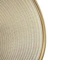 Martha Stewart Ryder Mesh Metal Trash Can, 4.5 Gallon, Gold