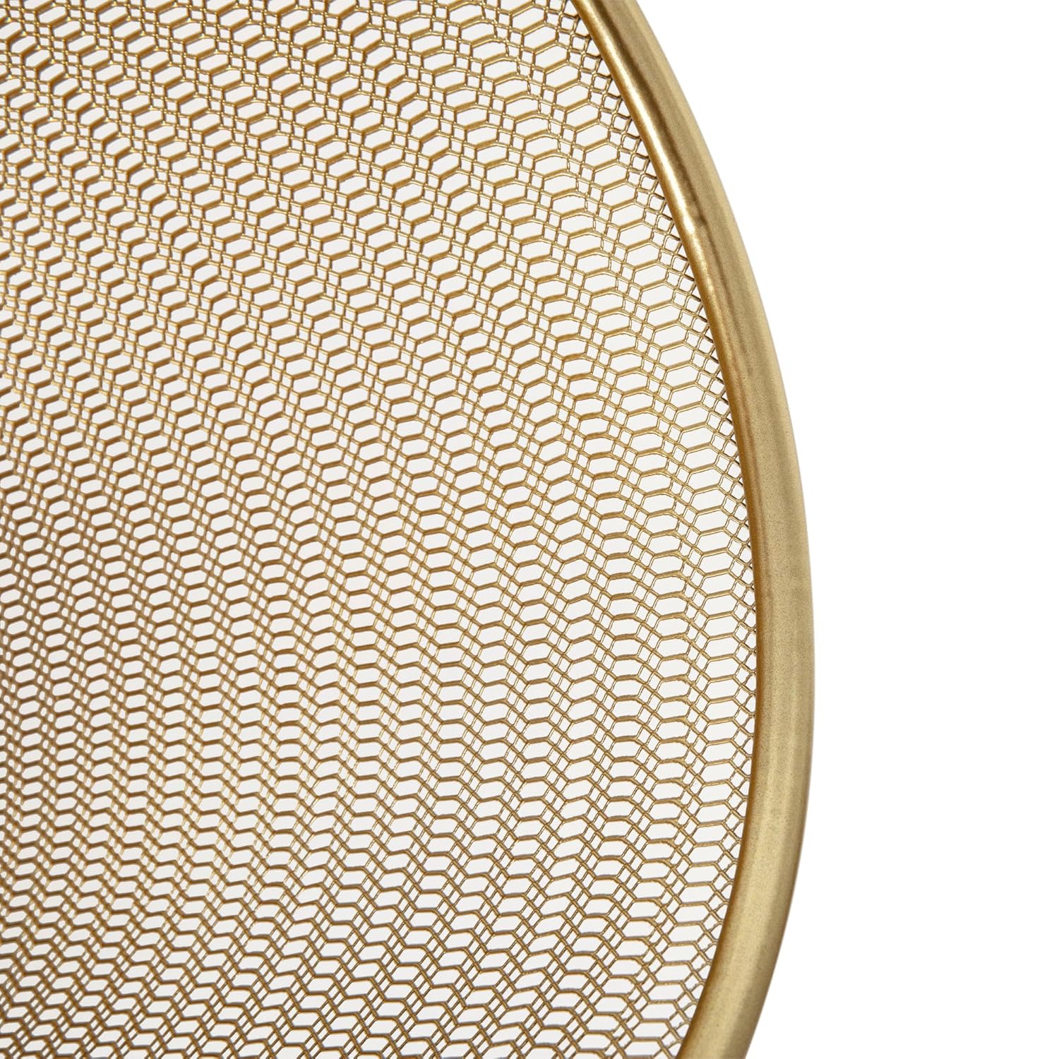 Martha Stewart Ryder Mesh Metal Trash Can, 4.5 Gallon, Gold