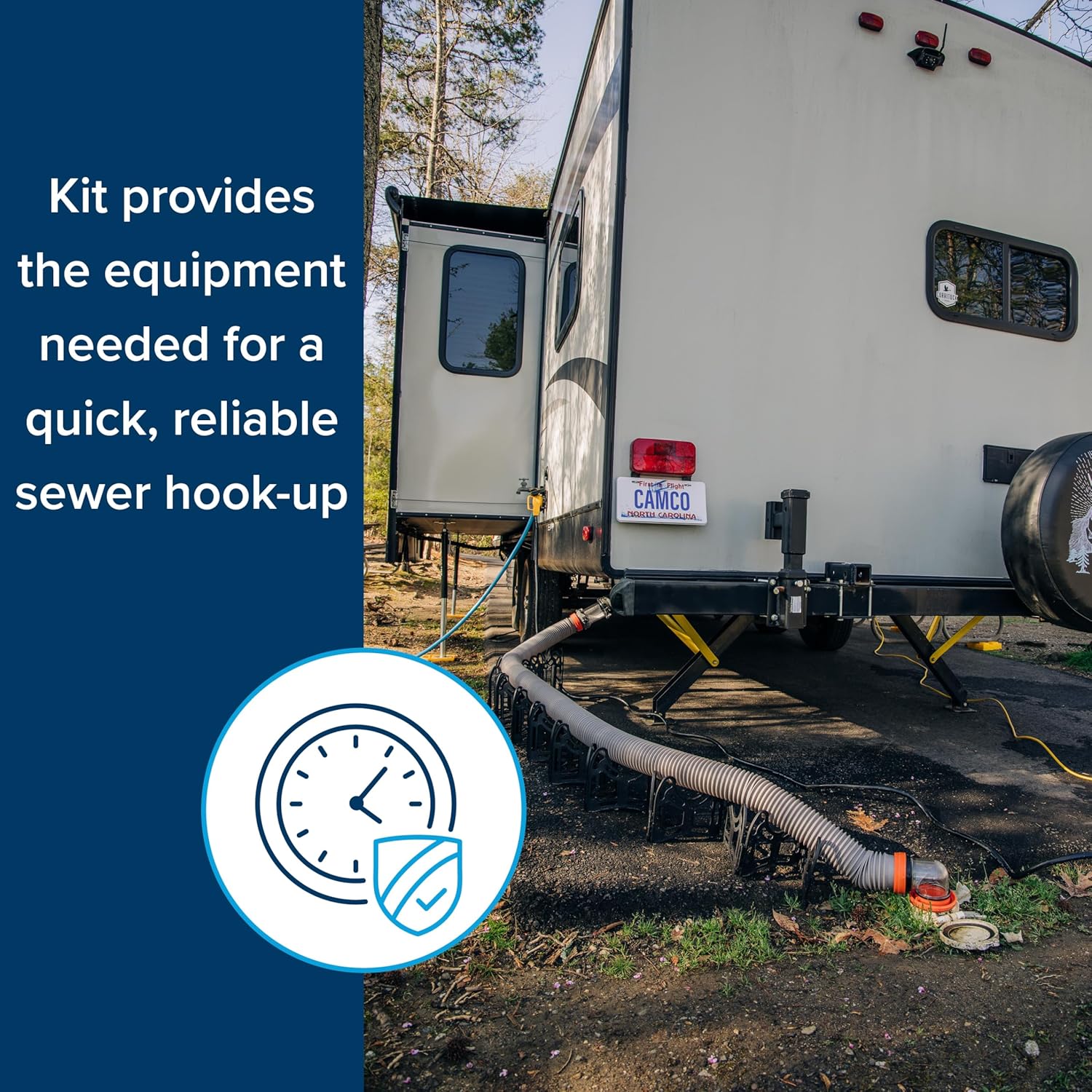 Camco Rhino X 20-Ft Camper/RV Sewer Hose Kit - (2) 10-Ft Heavy Duty RV Septic Hoses