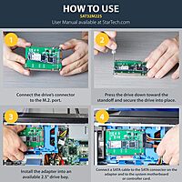StarTech.com M.2 SATA SSD to 2.5in Adapter - NGFF to SATA Converter - 7mm Open-Frame Bracket (SAT32M225) (Pack of 3) 1 Count
