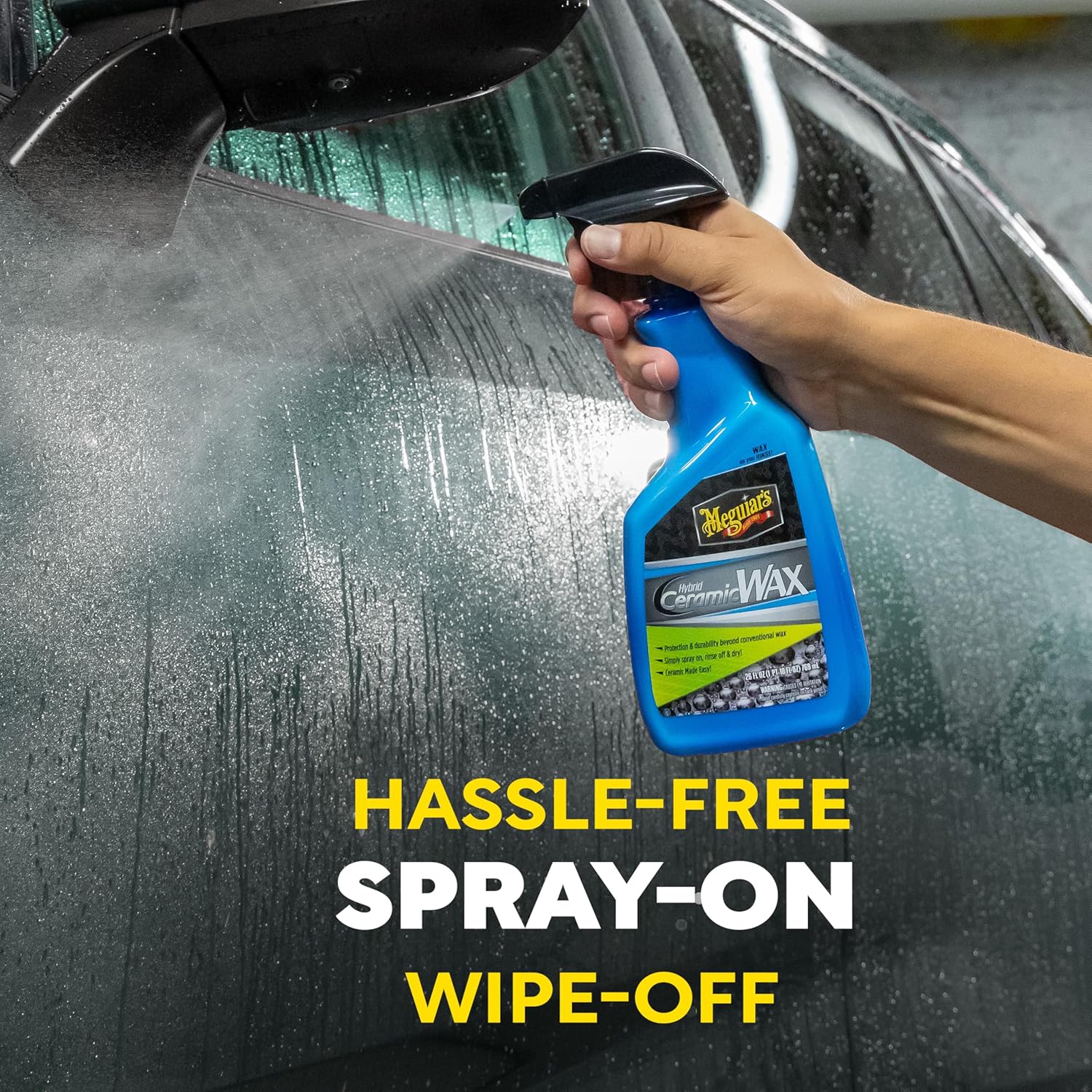 Meguiar's Hybrid Ceramic Wax, Easy-to-Use Spray Wax for Car Detailing with the Superior Protective Power of Advanced SiO2