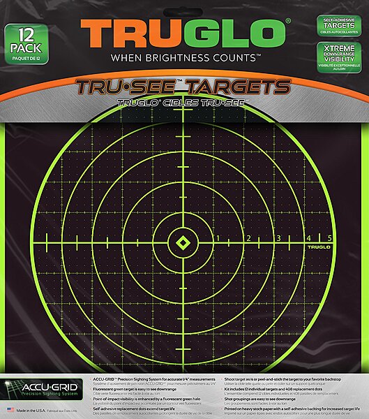 TRUGLO Tru-See 12x12 100 Yard Fluorescent Self-Adhesive Splatter Targets