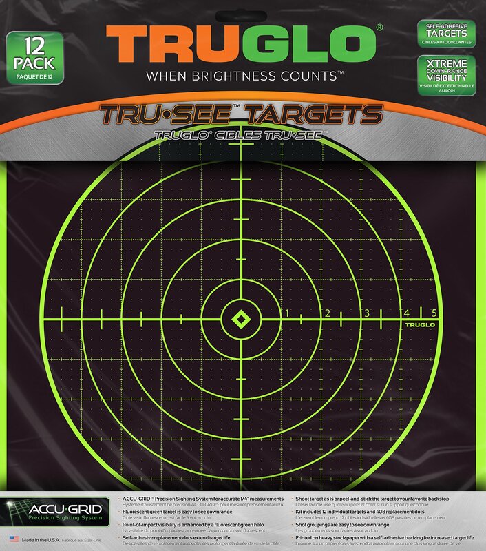 TRUGLO Tru-See 12x12 100 Yard Fluorescent Self-Adhesive Splatter Targets